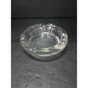 Classic Glass Ashtray Vintage Style, Round 3 Notch Design, Thick & Clear,‎ Decor